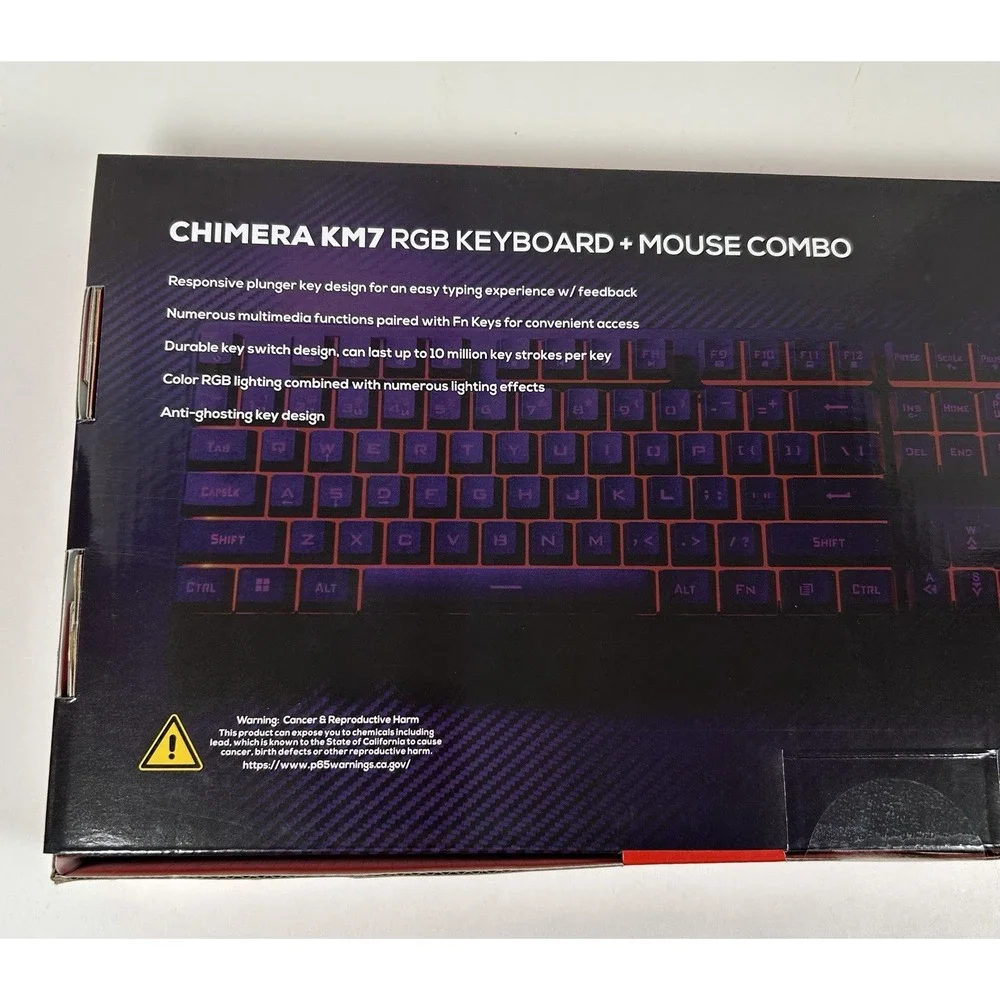 NEW iBUYPOWER Chimera KM7 RGB Gaming Keyboard and Mouse Combo